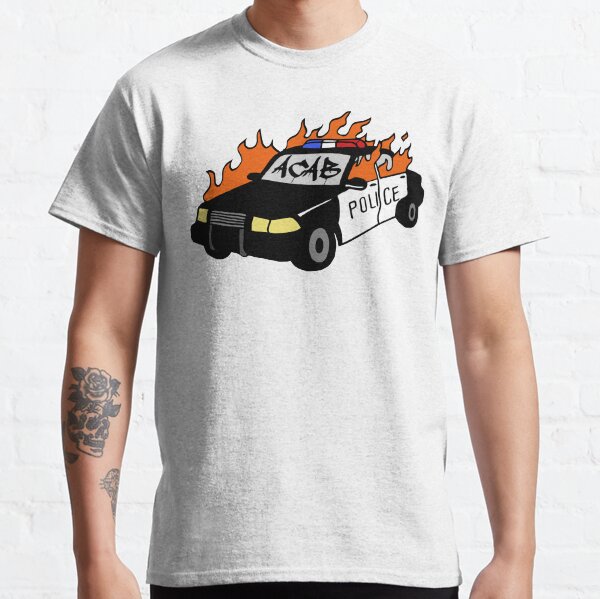 ACAB - Burning Cop Car Classic T-Shirt