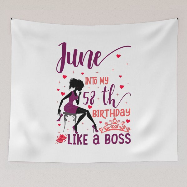 Item preview, June into my 58th birthday like a boss T-Shirt designed and sold by TshirtStoreBD24.