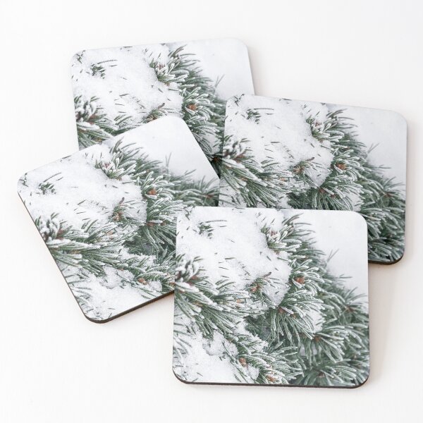 Item preview, Pine branches covered in snow designed and sold by Melissa Peltenburg.