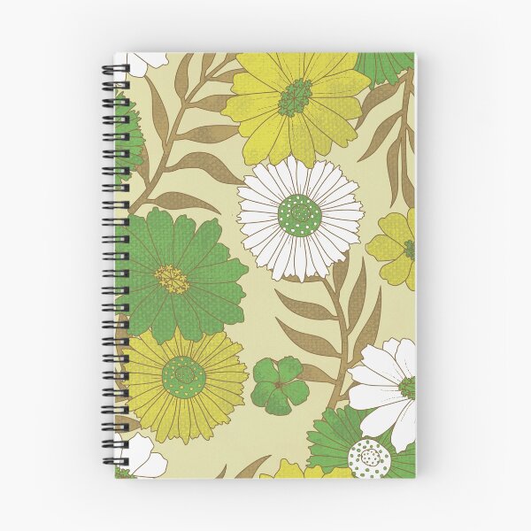 Item preview, Patrón floral retro inspirado en la década de 1960 designed and sold by DifferentCreate.