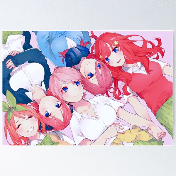 Quintessential Quintuplets Character Banners Photographic Print for Sale  by Reigill