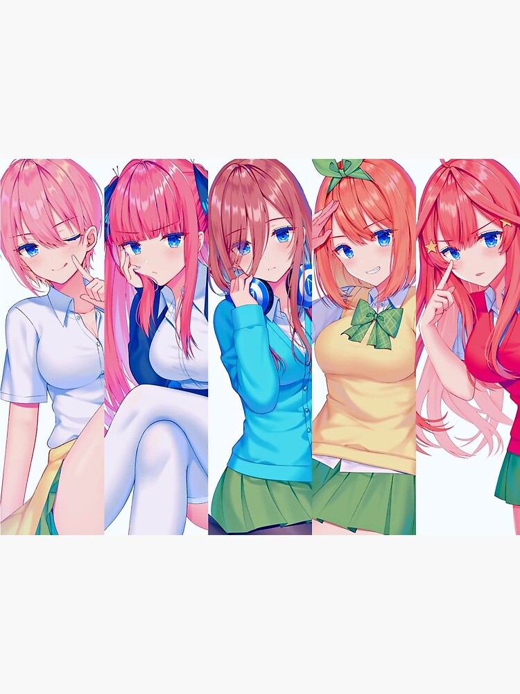 The Quintessential Quintuplets Characters Art Board Print for