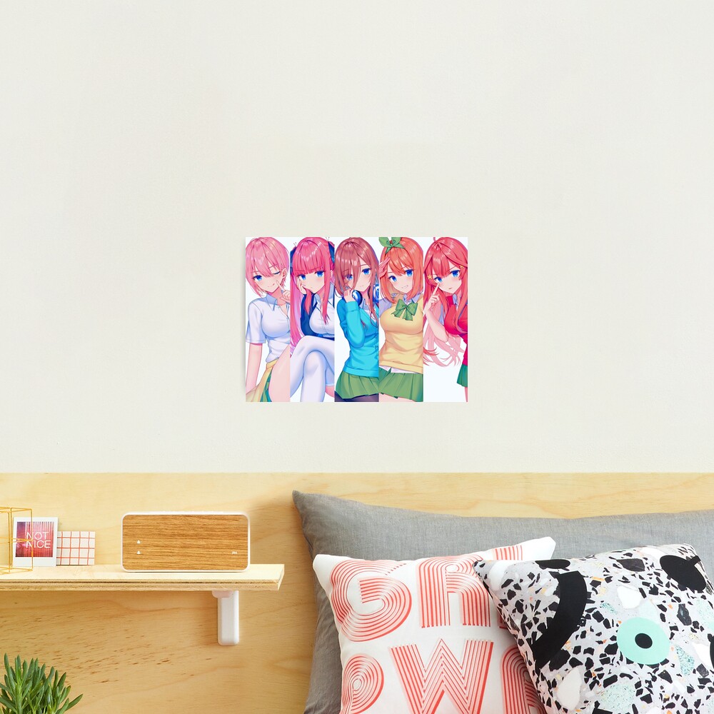 Quintessential Quintuplets Character Banners Photographic Print for Sale  by Reigill