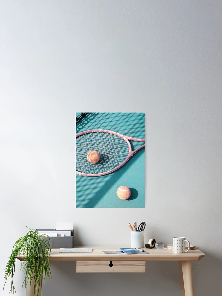 Thumbnail 2 of 3, Poster, Pink Tennis Racket designed and sold by click4collage.
