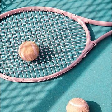 Artwork thumbnail, Pink Tennis Racket by click4collage