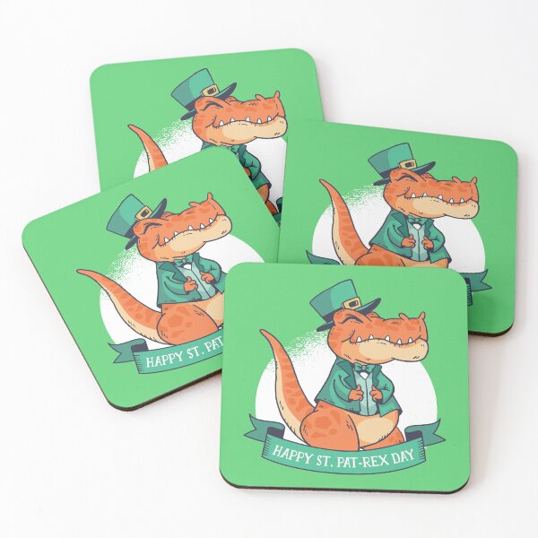 Item preview, Happy St. Pat-rex day lucky T-rex with leprechaun hat designed and sold by Piztees.