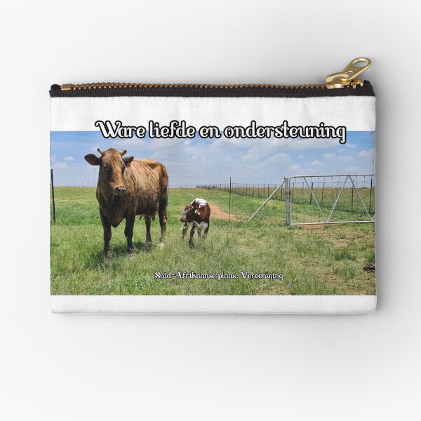 Afrikaans - Ware liefde en ondersteuning Zipper Pouch