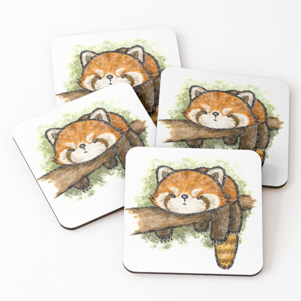 Item preview, Red panda on a tree designed and sold by Toru Sanogawa.