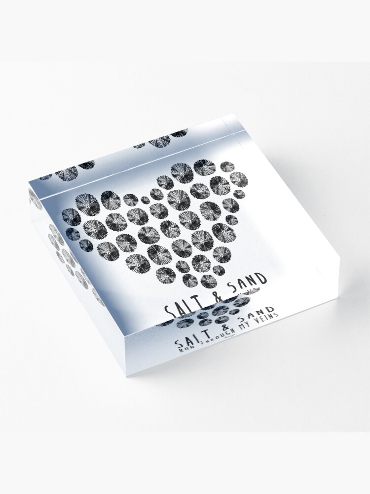 Alternate view of Salt and Sand design Acrylic Block