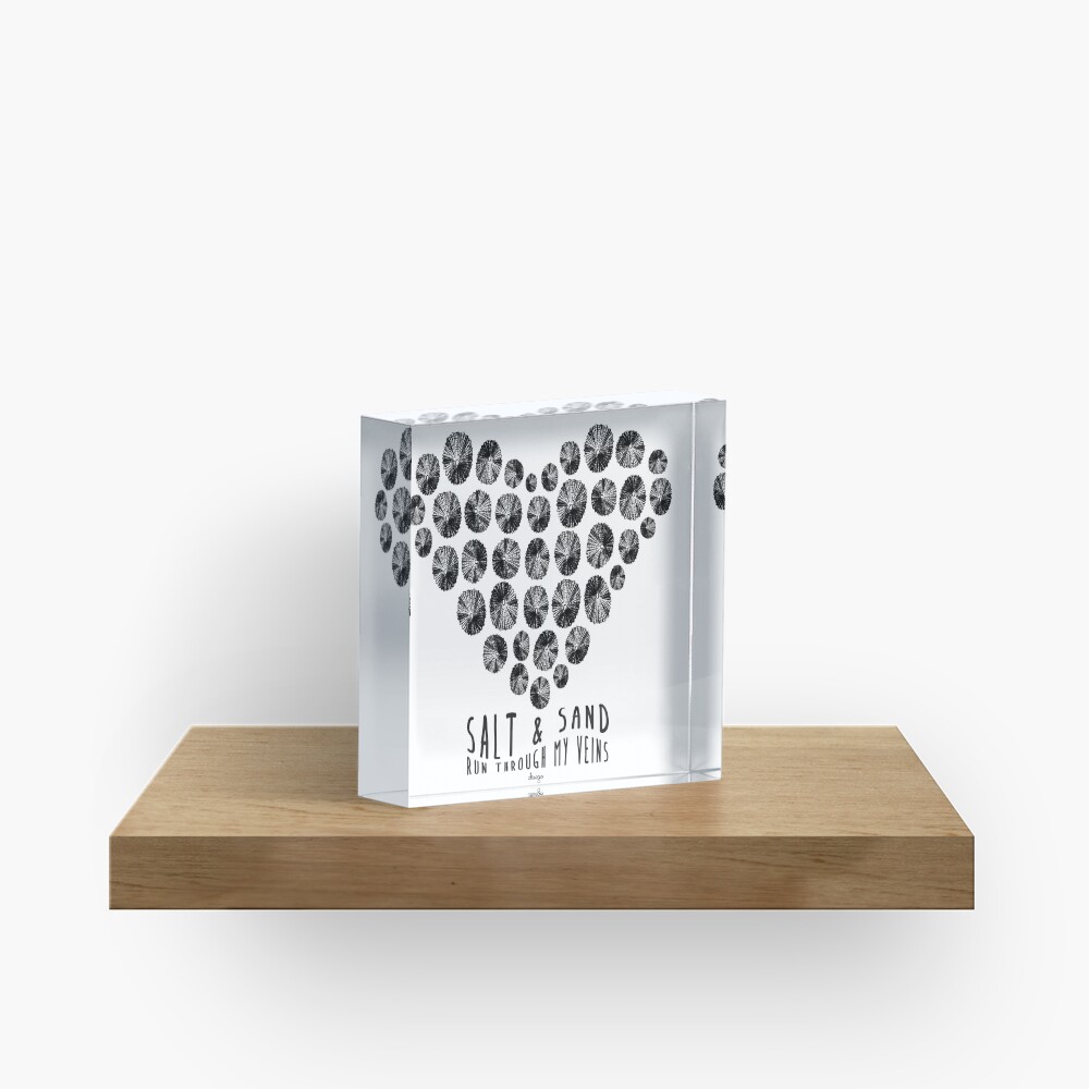 Salt and Sand design Acrylic Block