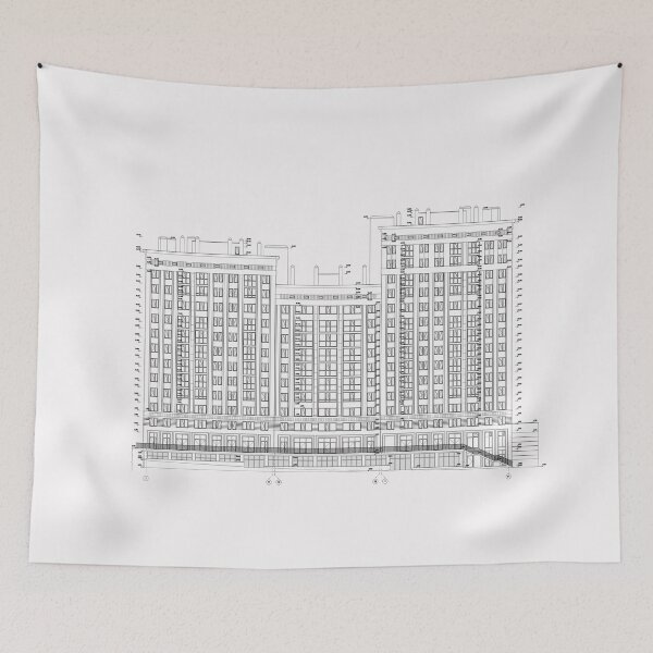 Item preview, Detailed architectural plan of multistory building with underground garage parking. . designed and sold by Familyshmot.