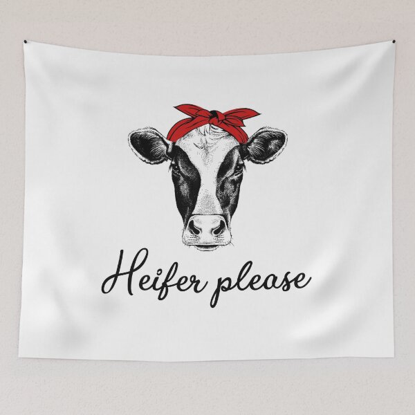 Item preview, cute cow with bandana heifer please designed and sold by Titmit.