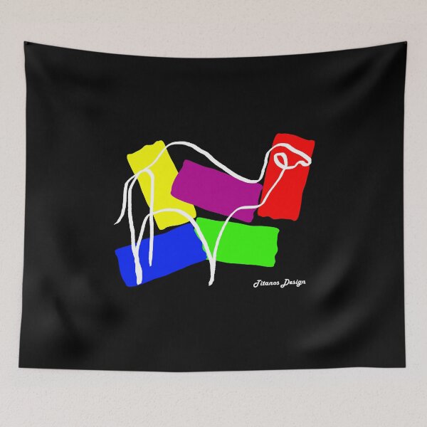 Item preview, One Line Art camel colorful designed and sold by titanosdesign.