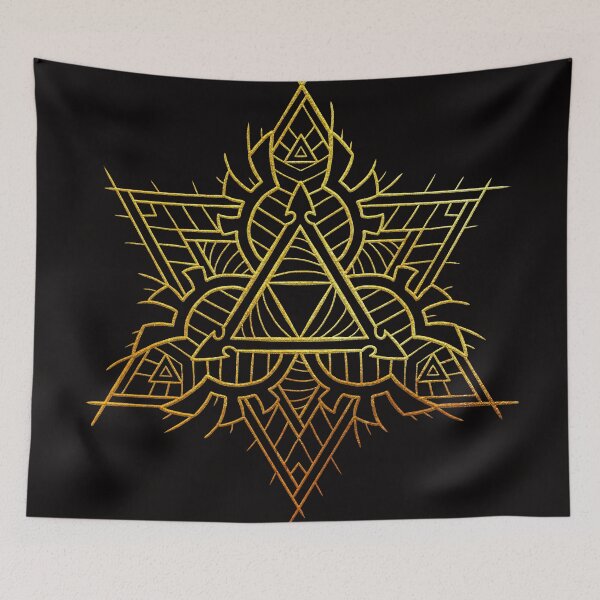Item preview, Black and Gold Triangle Mandala Design designed and sold by Syren615.