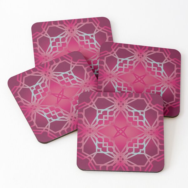 Item preview, Colorful Modern Dark Pink Geometric Pattern No.55 designed and sold by venella.