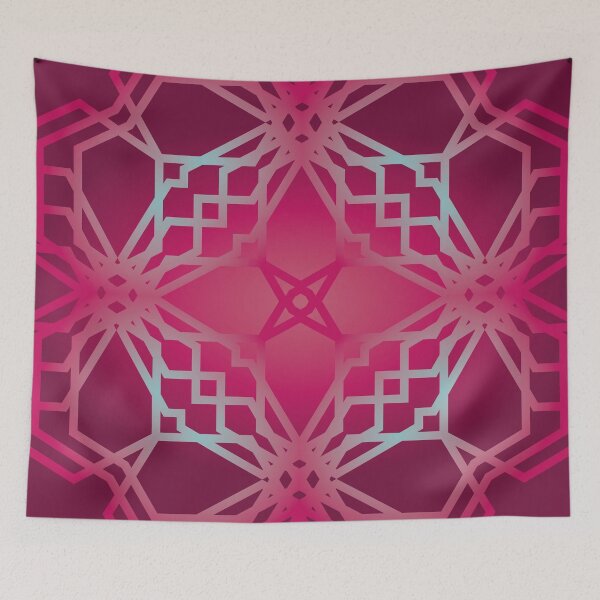 Item preview, Colorful Modern Dark Pink Geometric Pattern No.55 designed and sold by venella.