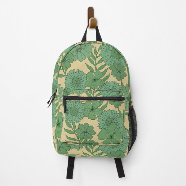 Item preview, 1970s Inspired Retro Floral Pattern (Green) designed and sold by DifferentCreate.