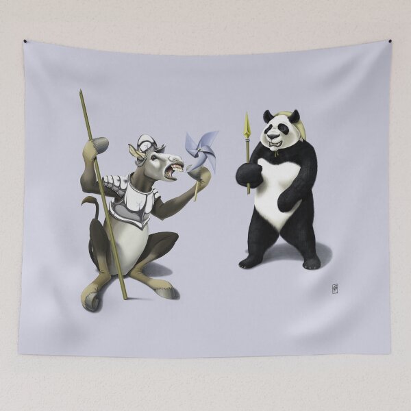 Item preview, Donkey Xote and Sancho Panda (Colour) designed and sold by rob art | illustration.