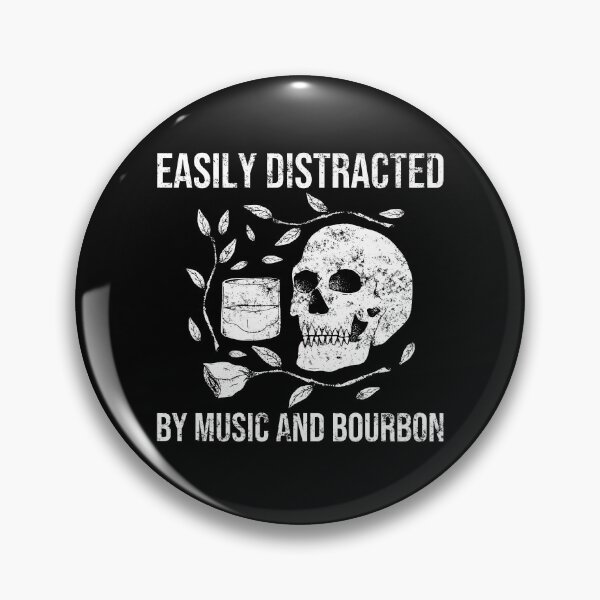 Item preview, Easily Distracted By Music And Bourbon Skeleton designed and sold by leofel.