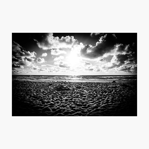 Lovely Sunset at the Beach | Callantsoog, The Netherlands | Black and White Fine Art Photo Photographic Print