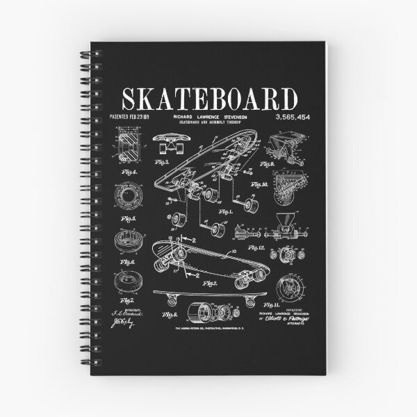 Item preview, Skater Skateboard Skateboarding Vintage Patent Drawing Print White designed and sold by GrandeDuc.