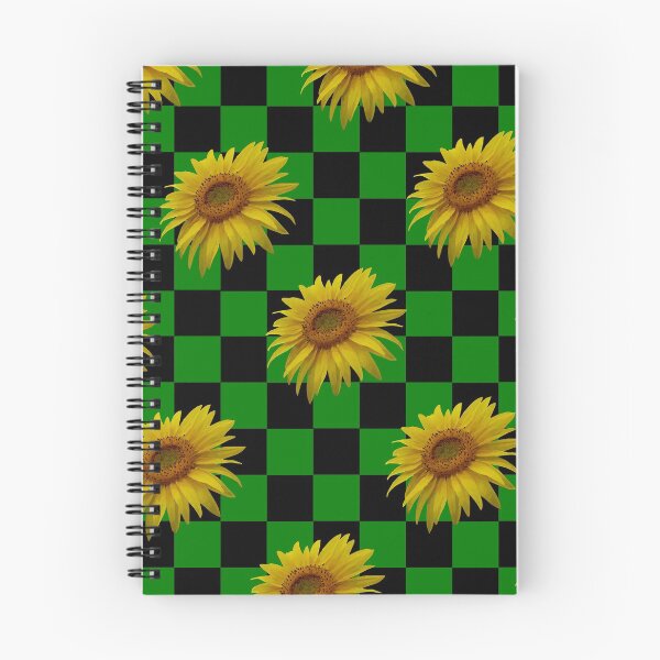 Item preview, pattern chessboard black and green with sunflower designed and sold by Space Art.