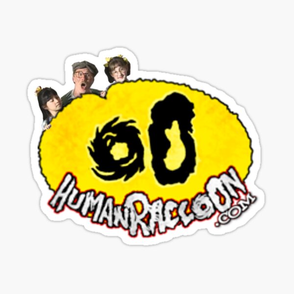 Human Raccoon Logo: Donut Man Sticker