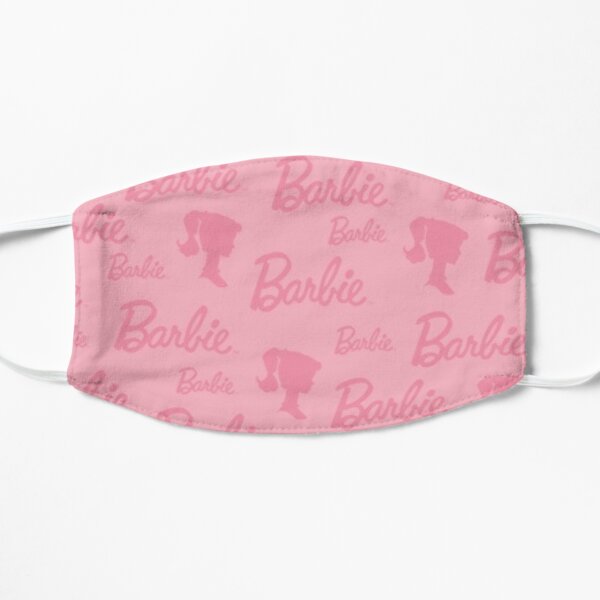 Barbie warm pink logo pattern Flat Mask
