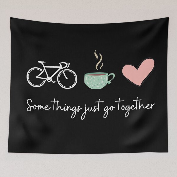 Item preview, Road bike, cycling, coffee or tea, love. Some things just go together. designed and sold by JellyBeenzz.