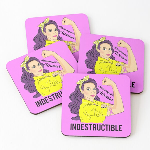 Item preview, Adenomyosis Awareness Warrior Indestructible designed and sold by ZNOVANNA.