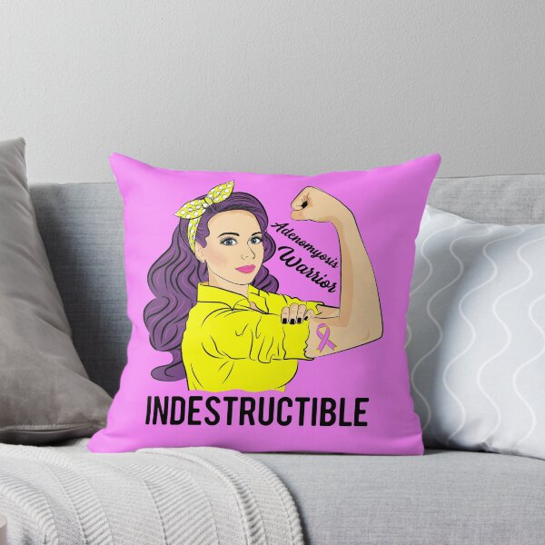 Item preview, Adenomyosis Awareness Warrior Indestructible designed and sold by ZNOVANNA.