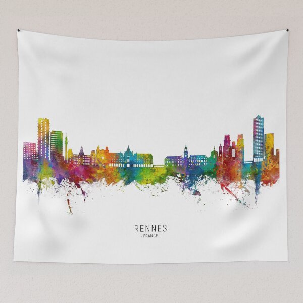 Item preview, Rennes France Skyline designed and sold by ArtPrints.
