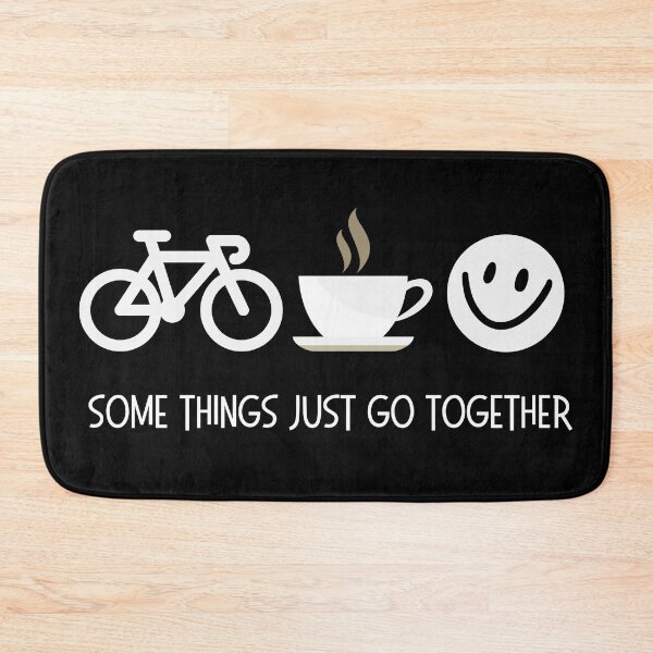 Item preview, Road bike, cycling, coffee or tea, happy, smiling face. Some things just go together. designed and sold by JellyBeenzz.