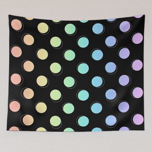 Item preview, Rainbow gradient pastel polka pattern  designed and sold by E.K Spencer.