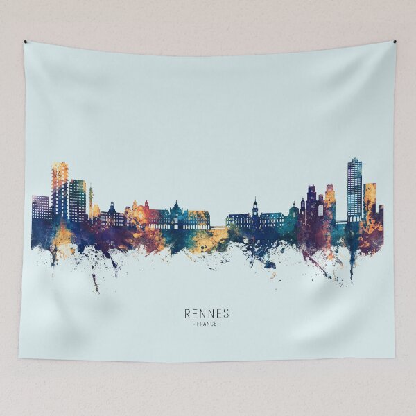Item preview, Rennes France Skyline designed and sold by ArtPrints.