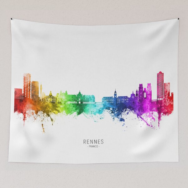 Item preview, Rennes France Skyline designed and sold by ArtPrints.