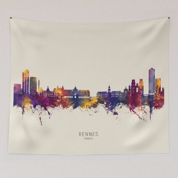 Item preview, Rennes France Skyline designed and sold by ArtPrints.