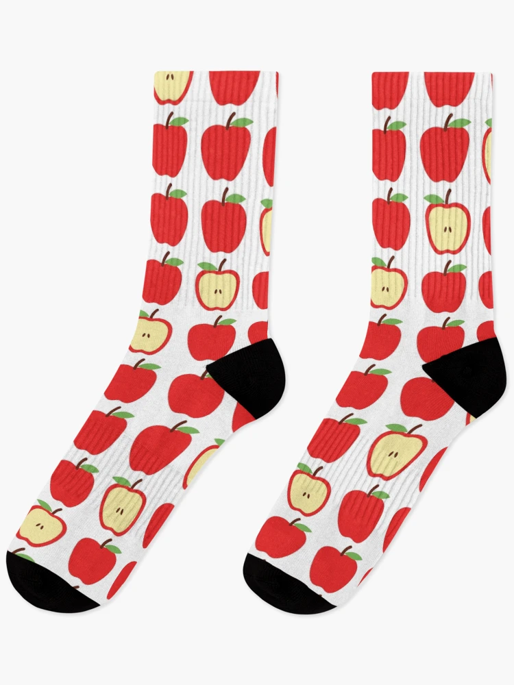 Thumbnail 1 of 5, Socks, Apple Pattern designed and sold by moongmakes.