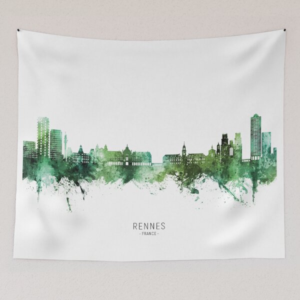 Item preview, Rennes France Skyline designed and sold by ArtPrints.