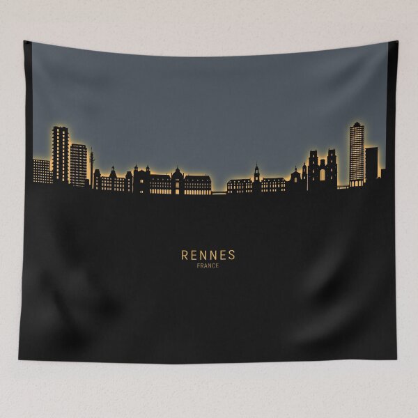 Item preview, Rennes France Skyline designed and sold by ArtPrints.