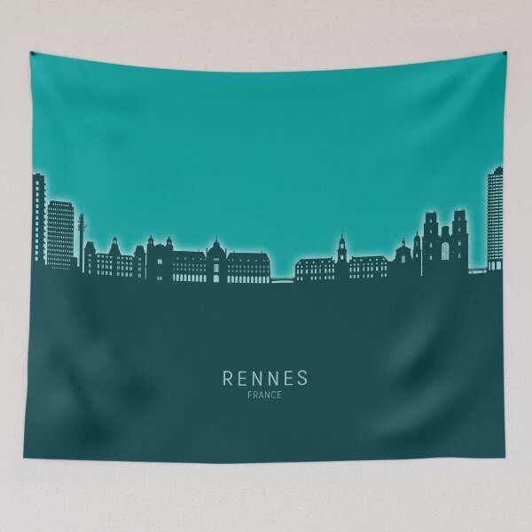 Item preview, Rennes France Skyline designed and sold by ArtPrints.