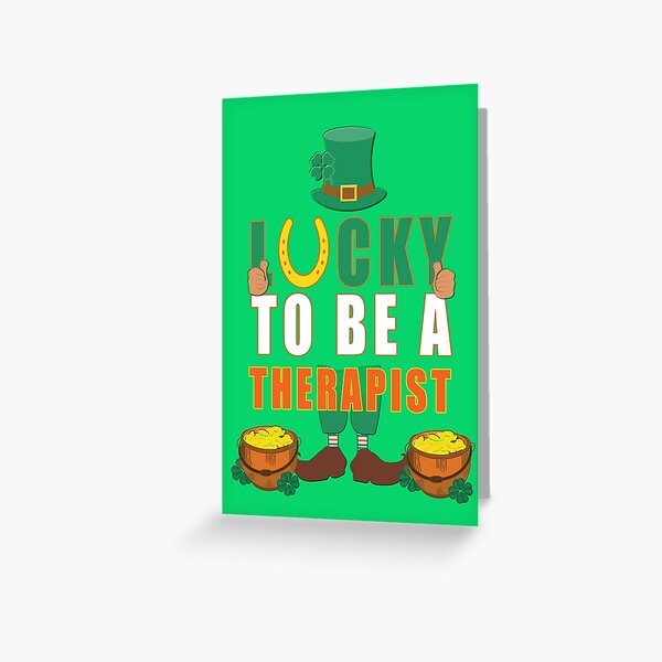 Artikel-Vorschau von Glück, Therapeut zu sein, St. Patricks Day Geschenk für Therapeuten, designt und verkauft von Feline Rockstars.