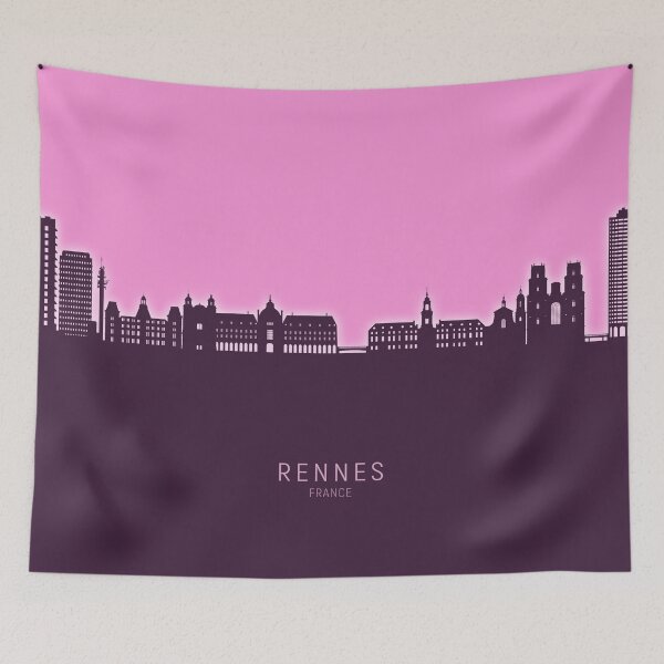 Item preview, Rennes France Skyline designed and sold by ArtPrints.