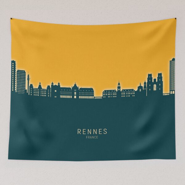 Item preview, Rennes France Skyline designed and sold by ArtPrints.