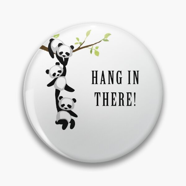 Item preview, Hang in there cute pandas hanging from tree designed and sold by Aziro-designs.