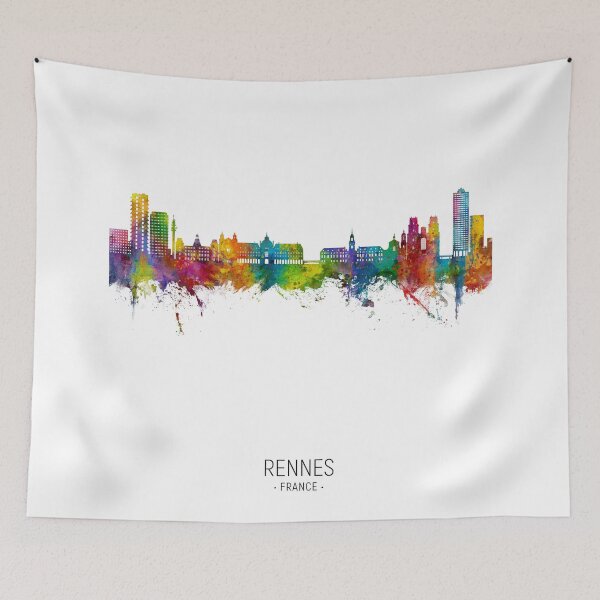 Item preview, Rennes France Skyline designed and sold by ArtPrints.