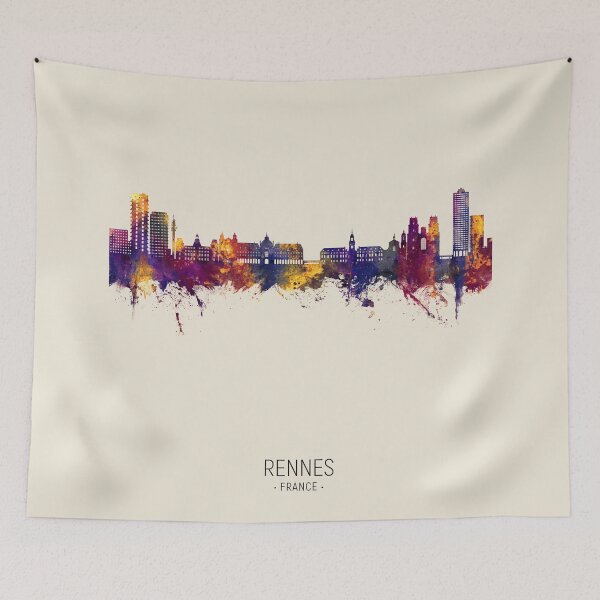Item preview, Rennes France Skyline designed and sold by ArtPrints.