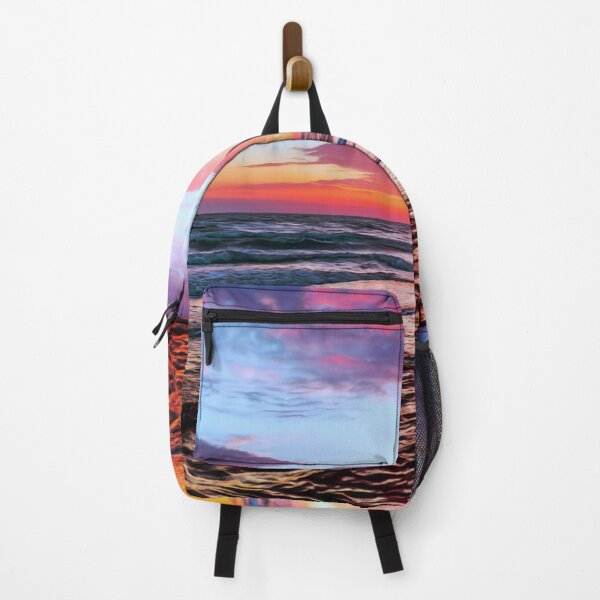 Item preview, Stunning Sunset, bright colors, blues, purples, pinks and oranges over smooth calm waves. Beautiful colorful sunset at the beach with a smoothing filter effect. designed and sold by Orianah.