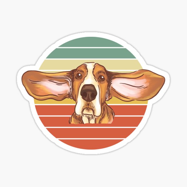 Artikel-Vorschau von Lustiger Basset Hound Dog Vintage Retro, designt und verkauft von noccioladesign.
