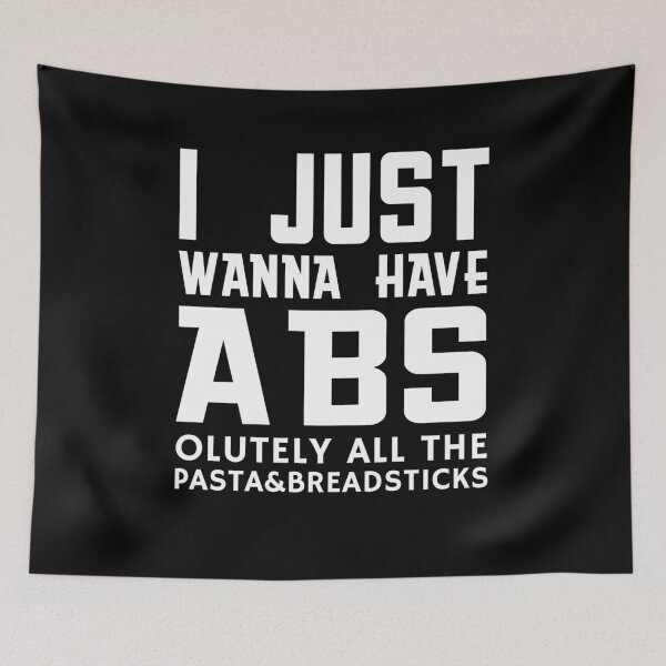 Item preview, Funny Fitness Quote Workout Humor Pasta Breadsticks Abs Funny Slogan designed and sold by sillyquestions.
